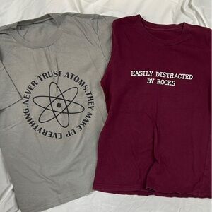 Gray and Maroon Kids science Graphic Tees